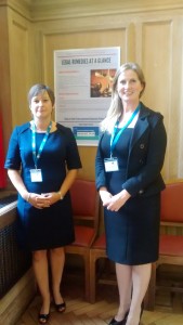 Belfast Area Domestic Violence Partnership members, Joanne Eakin (PSNI) and Clare Edgar (Solicitor from Francis Hanna & Co Solicitors) presented at European Conference on Legal Remedies Guidance.