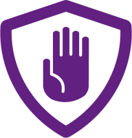 Hand inside a shield